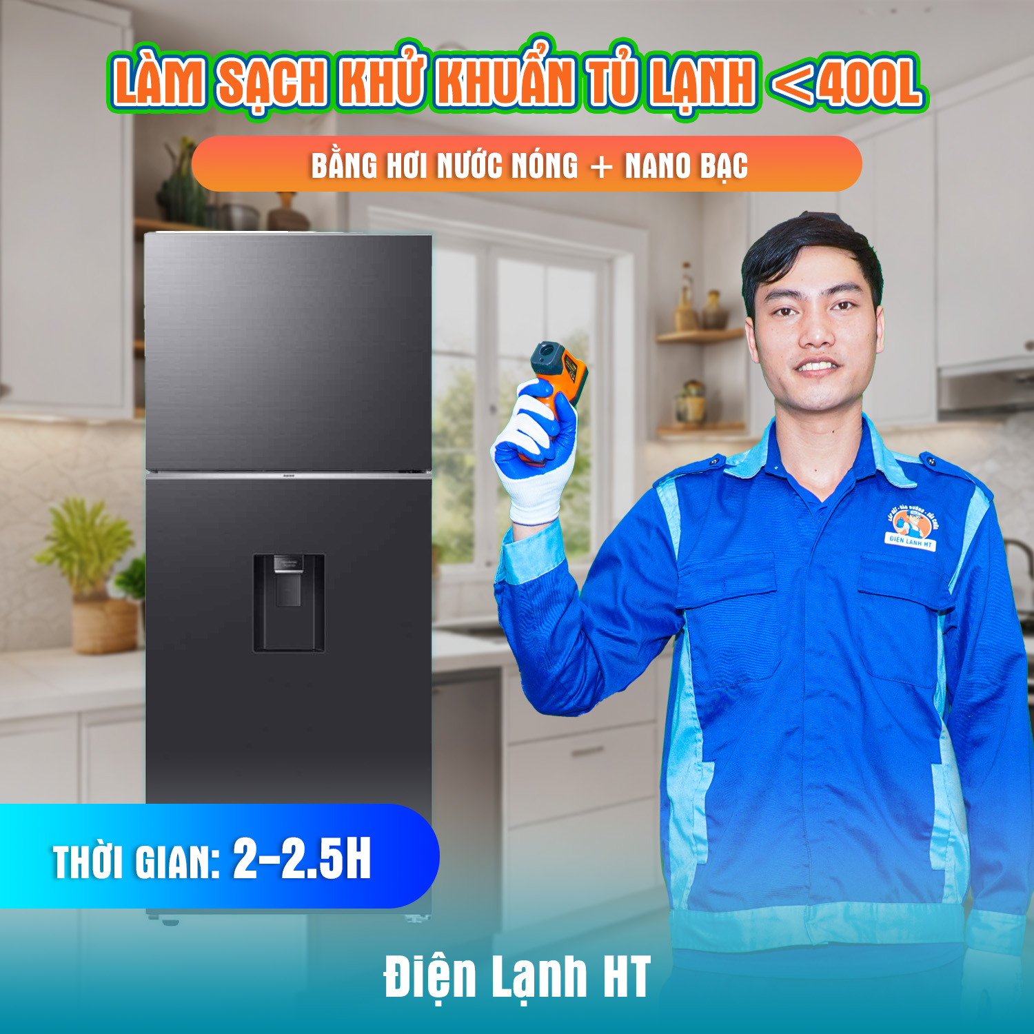 LSKK TỦ LẠNH <400L BẰNG HƠI NƯỚC NÓNG & NANO BẠC