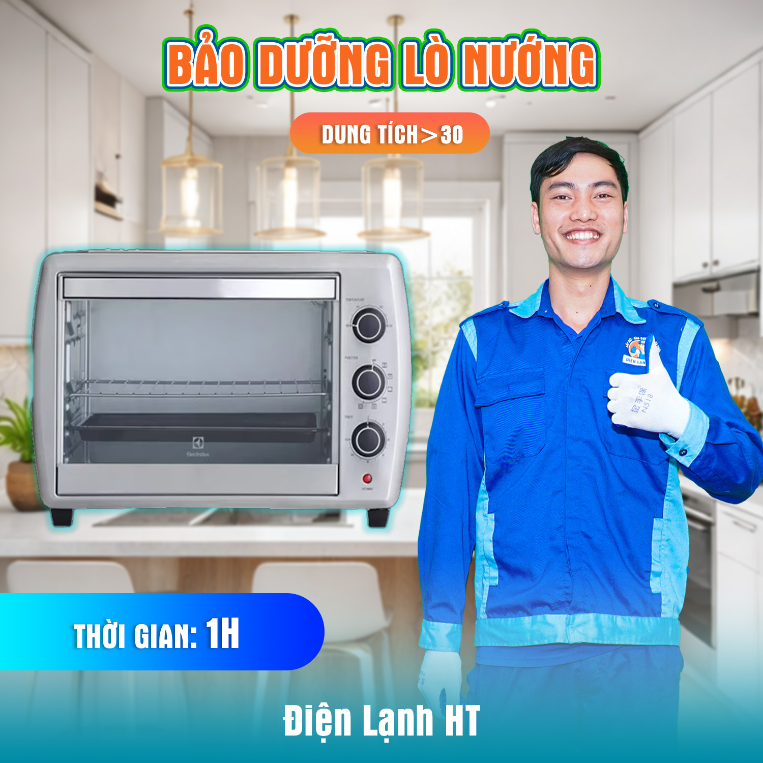 BẢO DƯỠNG LÒ NƯỚNG >30L