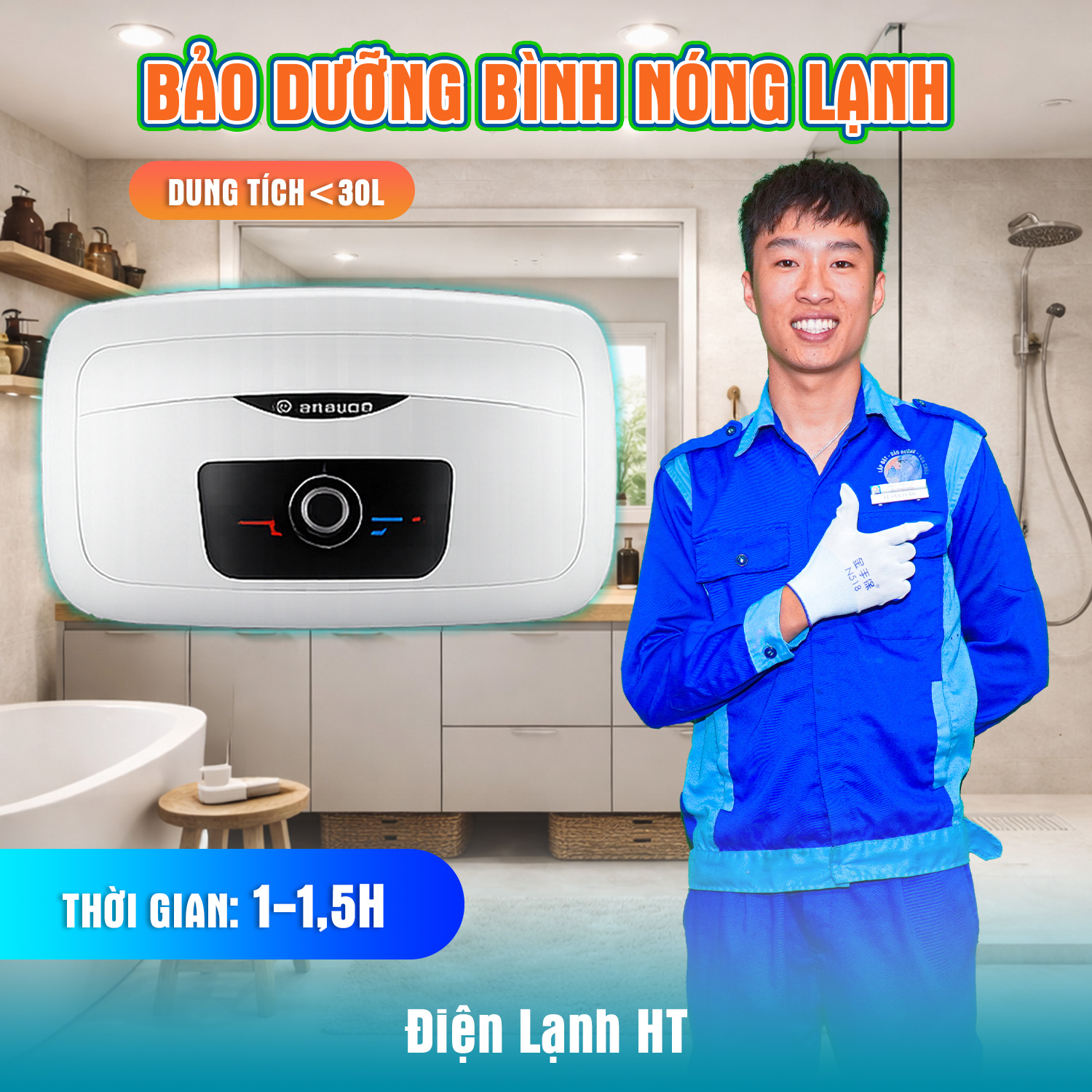 BẢO DƯỠNG BÌNH NÓNG LẠNH <30L