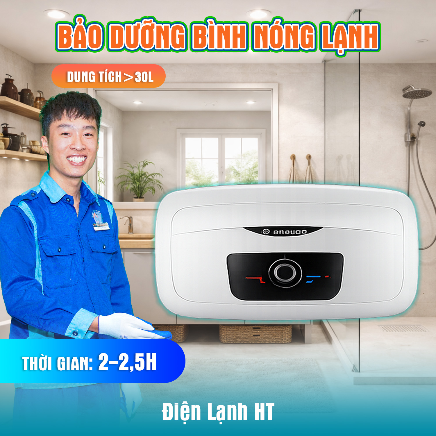 BẢO DƯỠNG BÌNH NÓNG LẠNH >30L