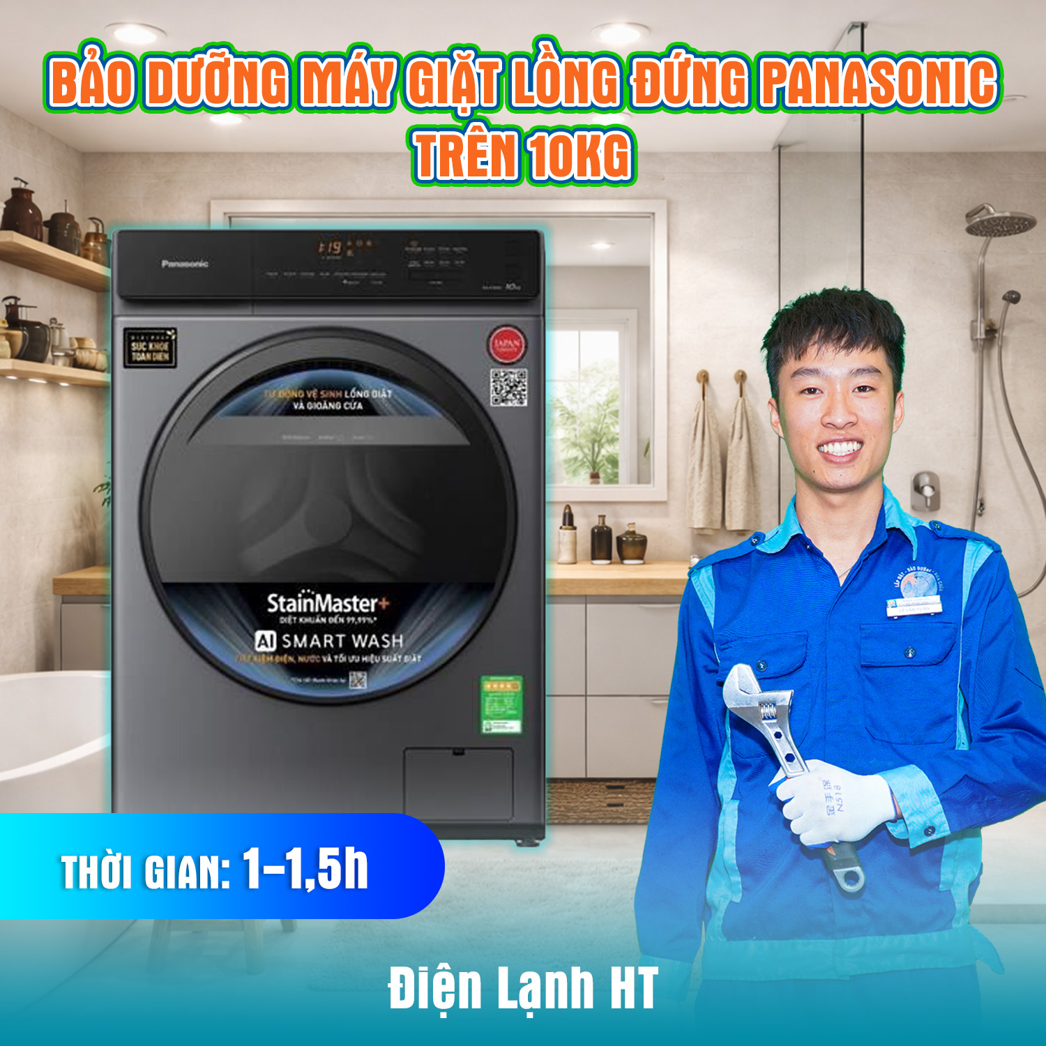 Bảo dưỡng máy giặt lồng đứng panasonic